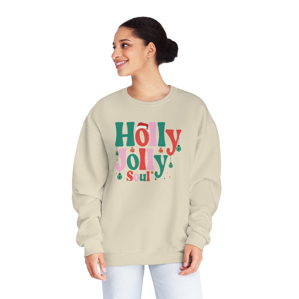 Holly Jolly Soul Christmas NuBlend® Fleece Crewneck Sweatshirt