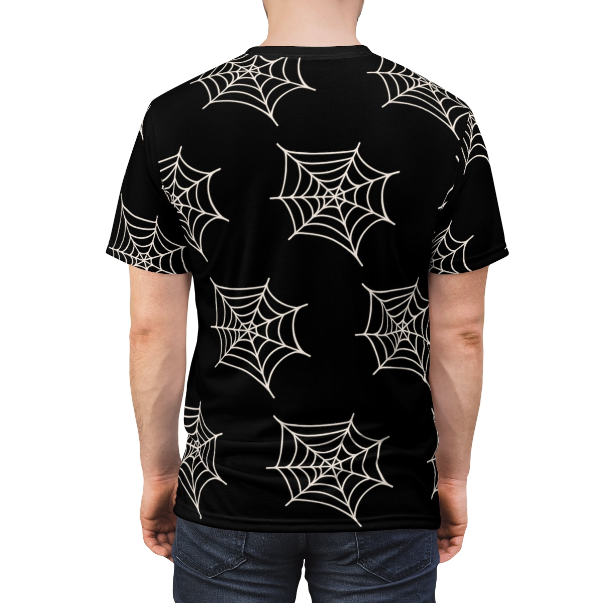 Halloween All Over Print Shirt | Spider Web Print Shirt | Spooky Halloween Shirt | Unisex AOP Shirt