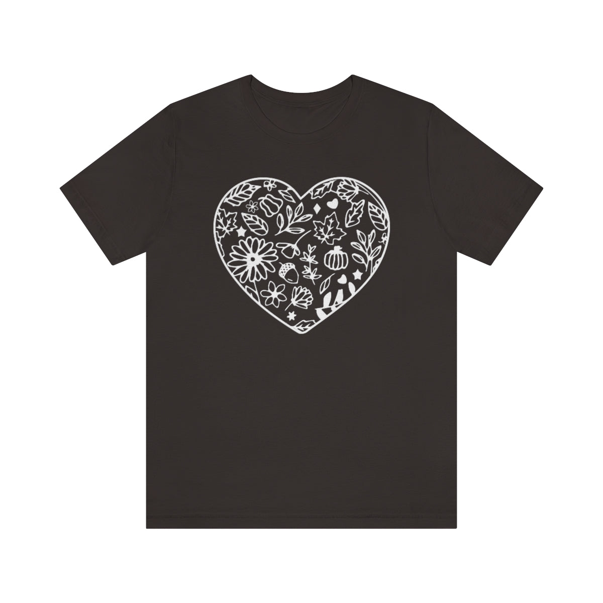 Women's Fall Heart Shirt - Bella + Canvas T Shirt - Sizes S - 3XL