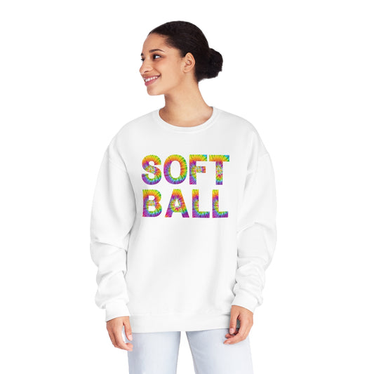 Softball Sweatshirt, Tie Dye Softball Shirt, Softball Mom Shirt, Softball Vibes, Women's Sweatshirt, Softball Game Sweatshirt