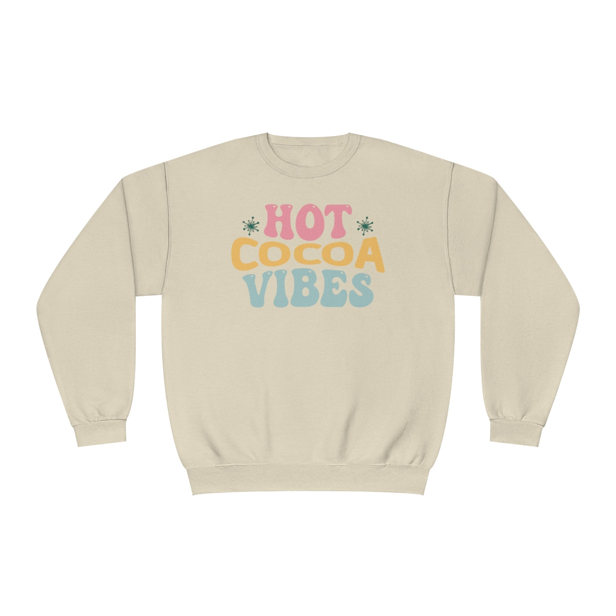 Hot Cocoa Vibes Hippie Christmas Sweatshirt, Christmas Shirts for Women, Shirts for Christmas