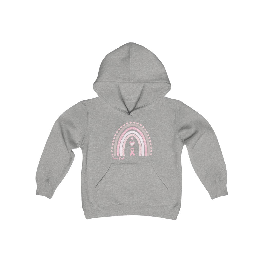 Breast Cancer Sweatshirt Kids | Pink Ribbon Sweatshirt | Breast Cancer Awareness | Rainbow Sweatshirt for Kids | Pink Ribbon Hoodie