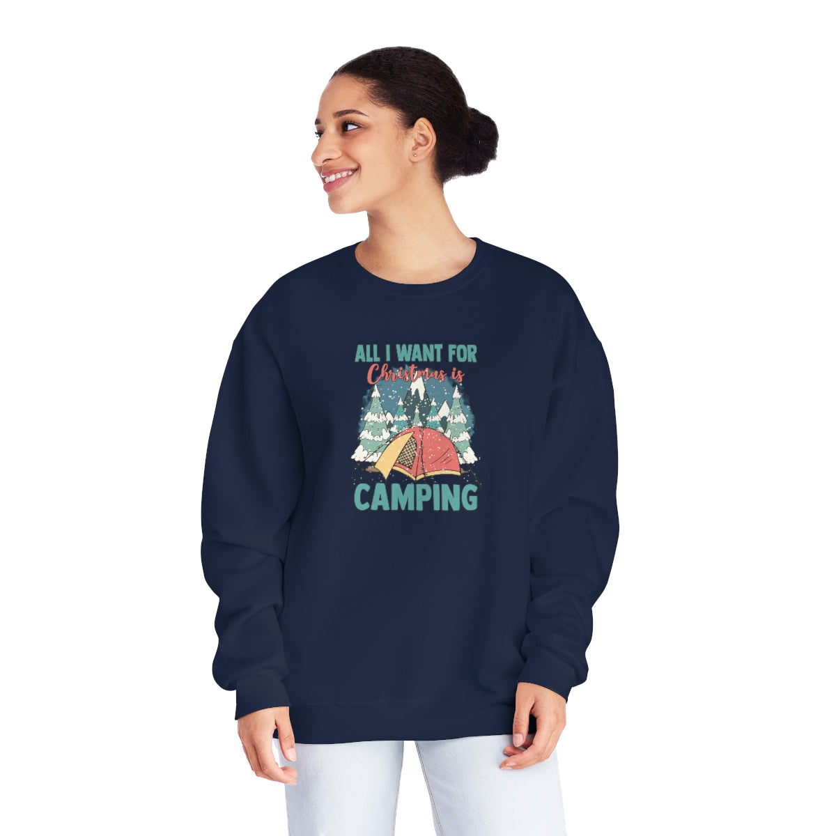 All I want for Christmas is Camping - NuBlend® Fleece Sweatshirt - Sizes S - 3XL