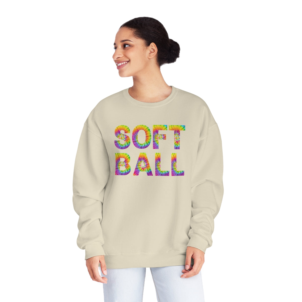 Softball Sweatshirt, Tie Dye Softball Shirt, Softball Mom Shirt, Softball Vibes, Women's Sweatshirt, Softball Game Sweatshirt