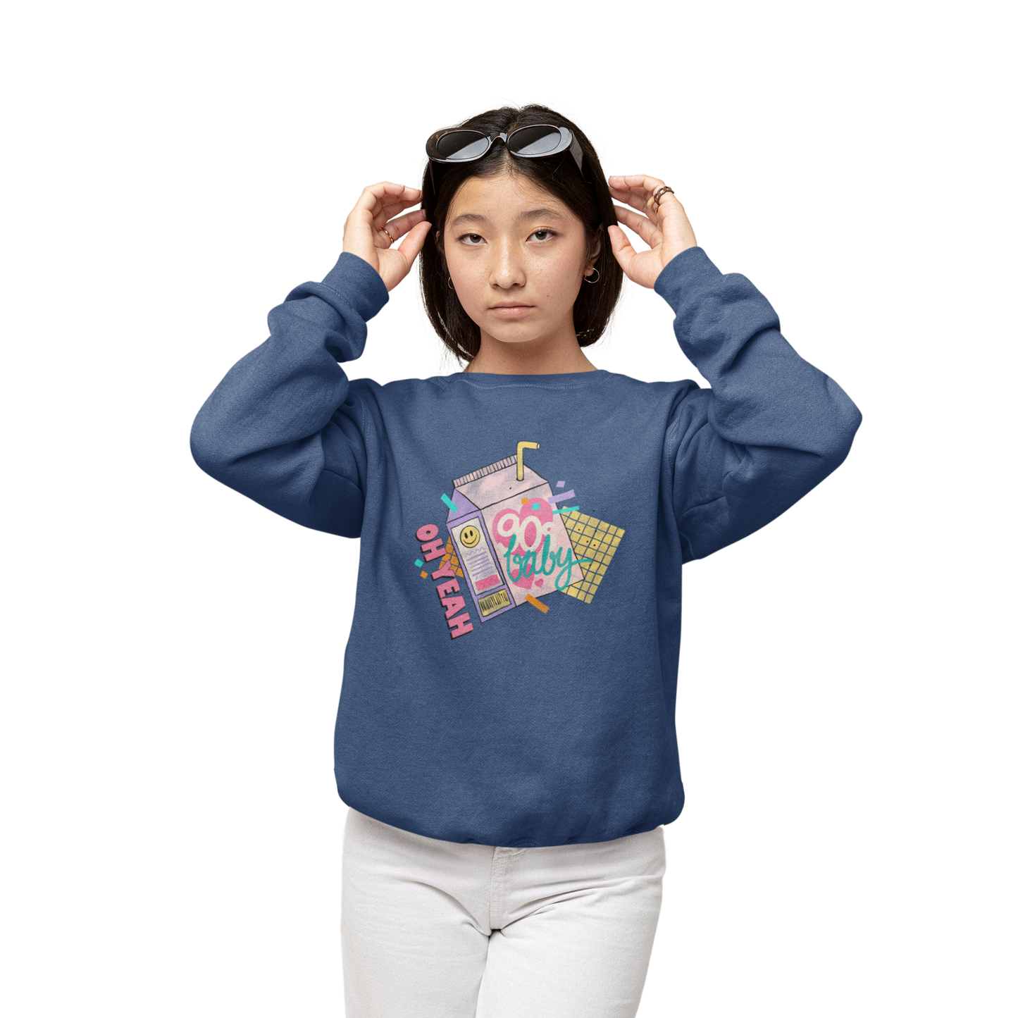 90's Retro Youth Sweatshirt, Trendy Sweatshirt, Girl Sweatshirt, Tween Sweatshirt