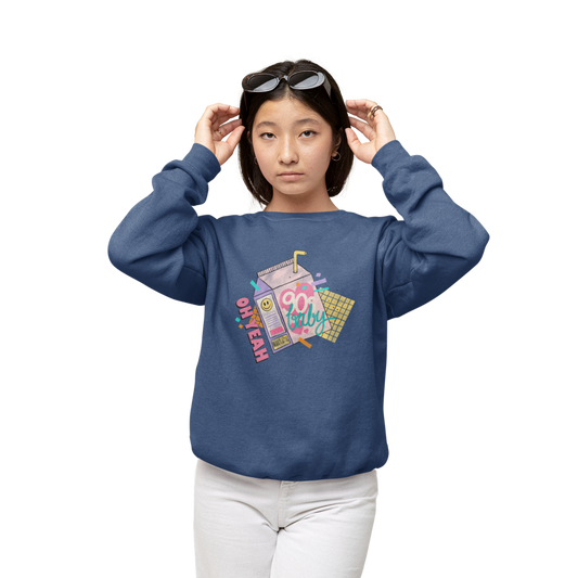 90's Retro Youth Sweatshirt, Trendy Sweatshirt, Girl Sweatshirt, Tween Sweatshirt