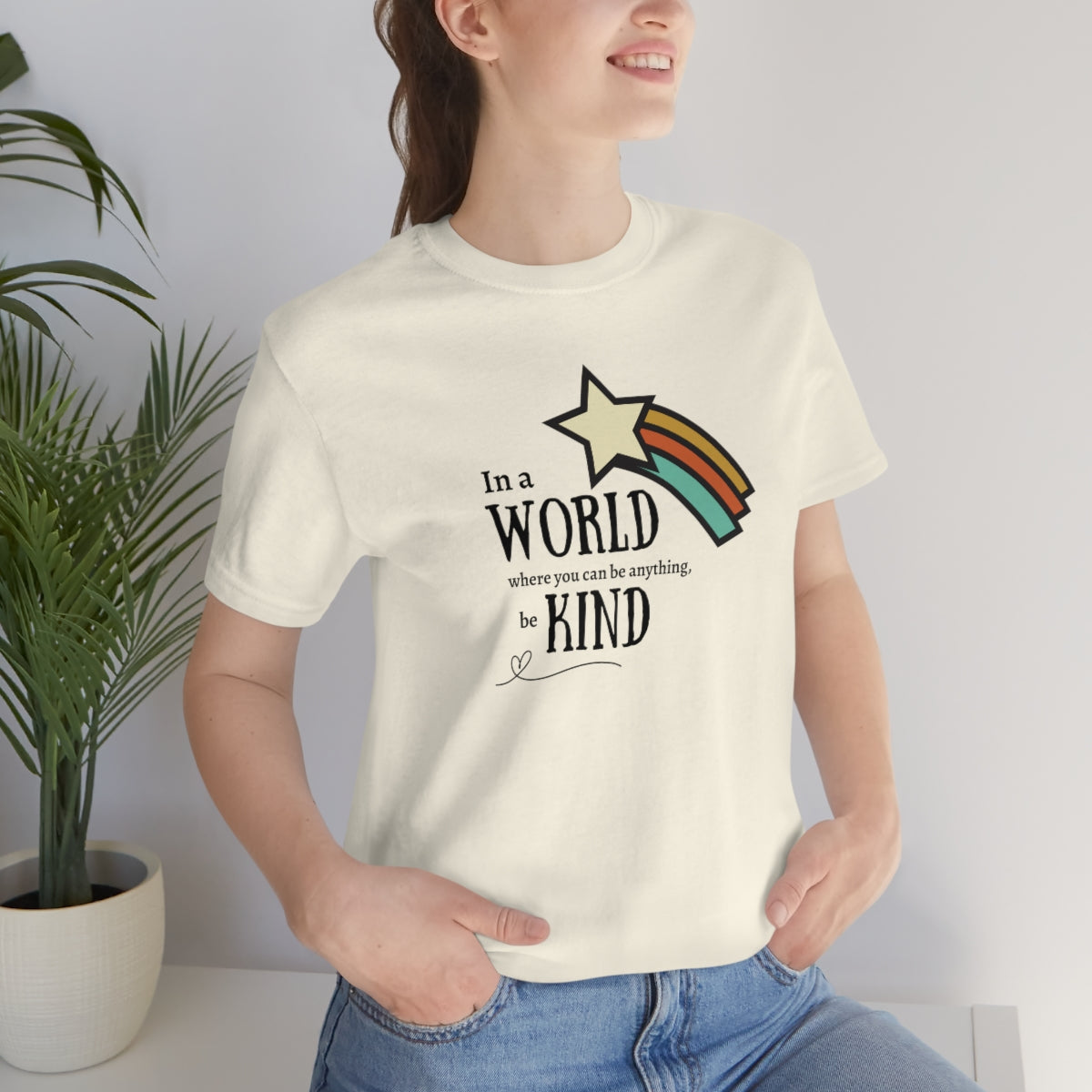 Be kind shirt, In a world where you can be anything be kind shirt, Retro Rainbow shirt, Retro tshirt