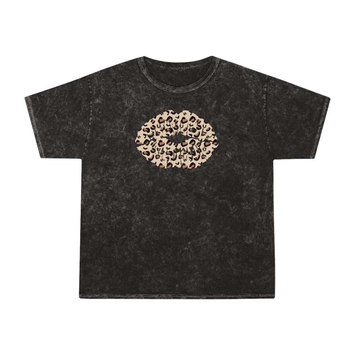 Leopard Kiss Print - Mineral Wash T-Shirt - Sizes S - 2XL