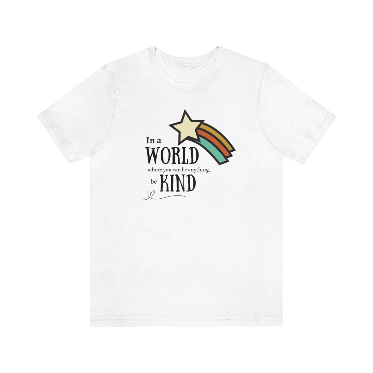 Be kind shirt, In a world where you can be anything be kind shirt, Retro Rainbow shirt, Retro tshirt