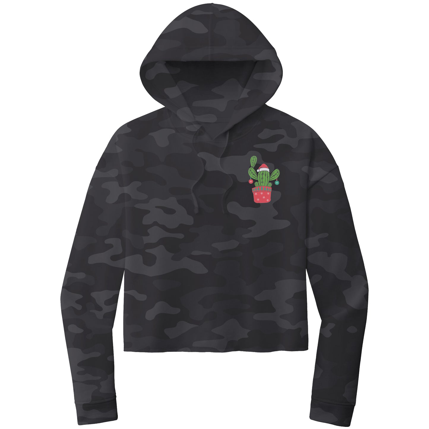 Christmas Cactus Cropped Hoodie Sweatshirt, Plant Mom Shirt, Cactus Lovers Shirt