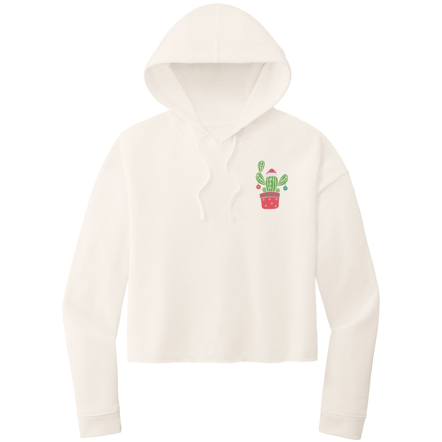Christmas Cactus Cropped Hoodie Sweatshirt, Plant Mom Shirt, Cactus Lovers Shirt
