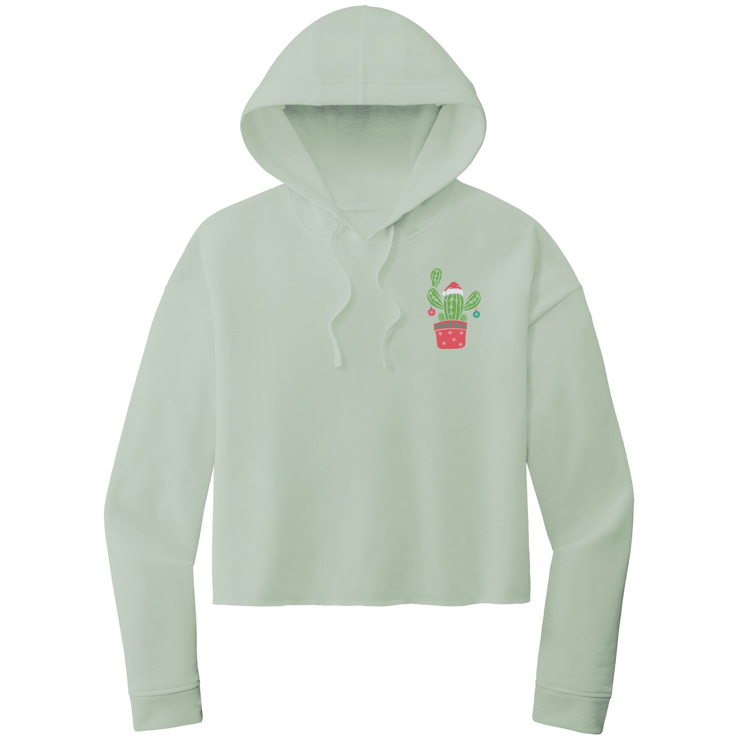 Christmas Cactus Cropped Hoodie Sweatshirt, Plant Mom Shirt, Cactus Lovers Shirt