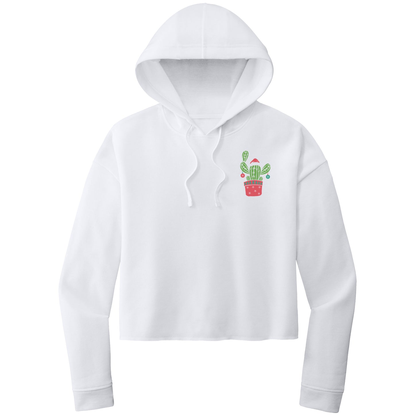 Christmas Cactus Cropped Hoodie Sweatshirt, Plant Mom Shirt, Cactus Lovers Shirt