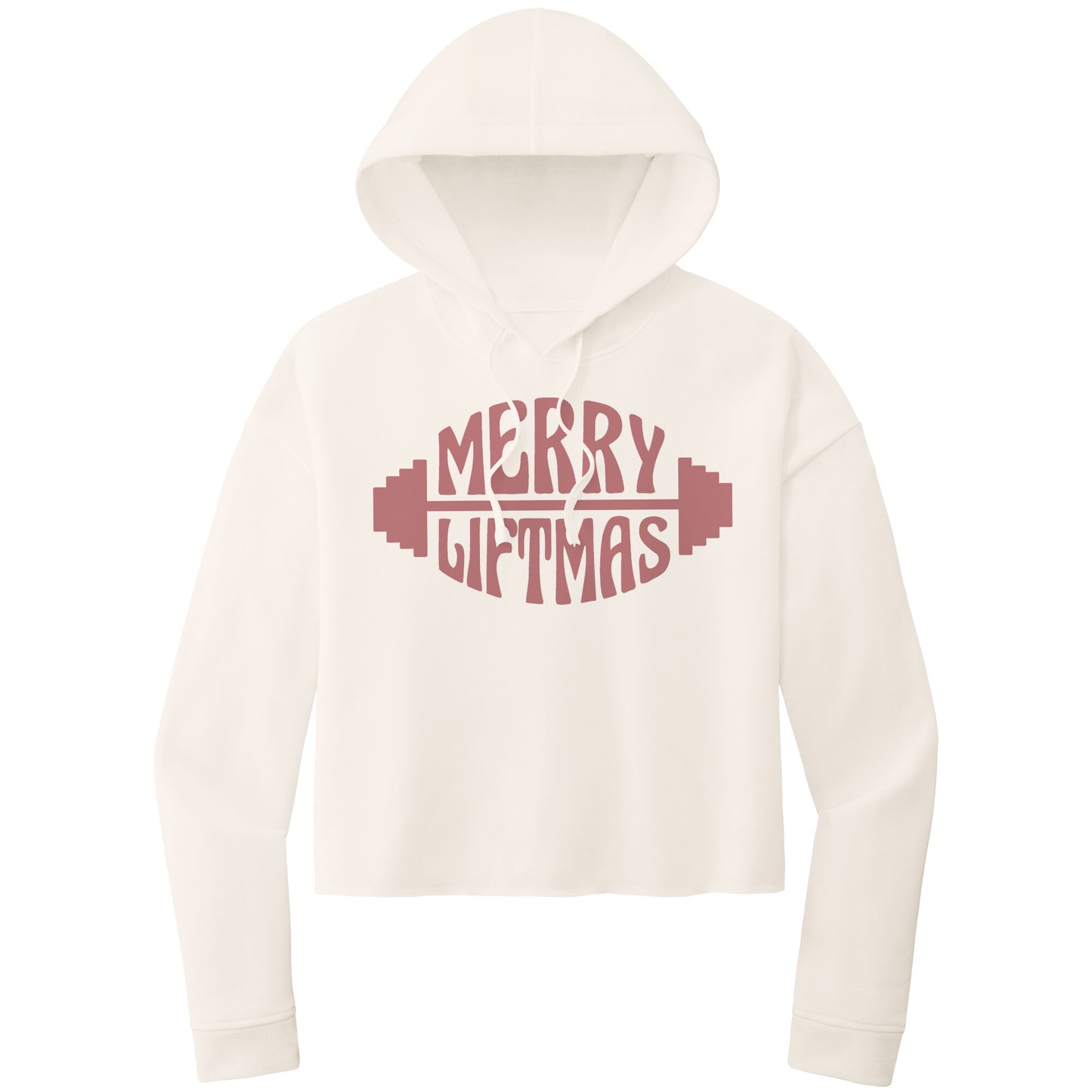 Christmas Crop Hoodie, Christmas Cropped Sweatshirt, Merry Liftmas Christmas Cropped Hoodie