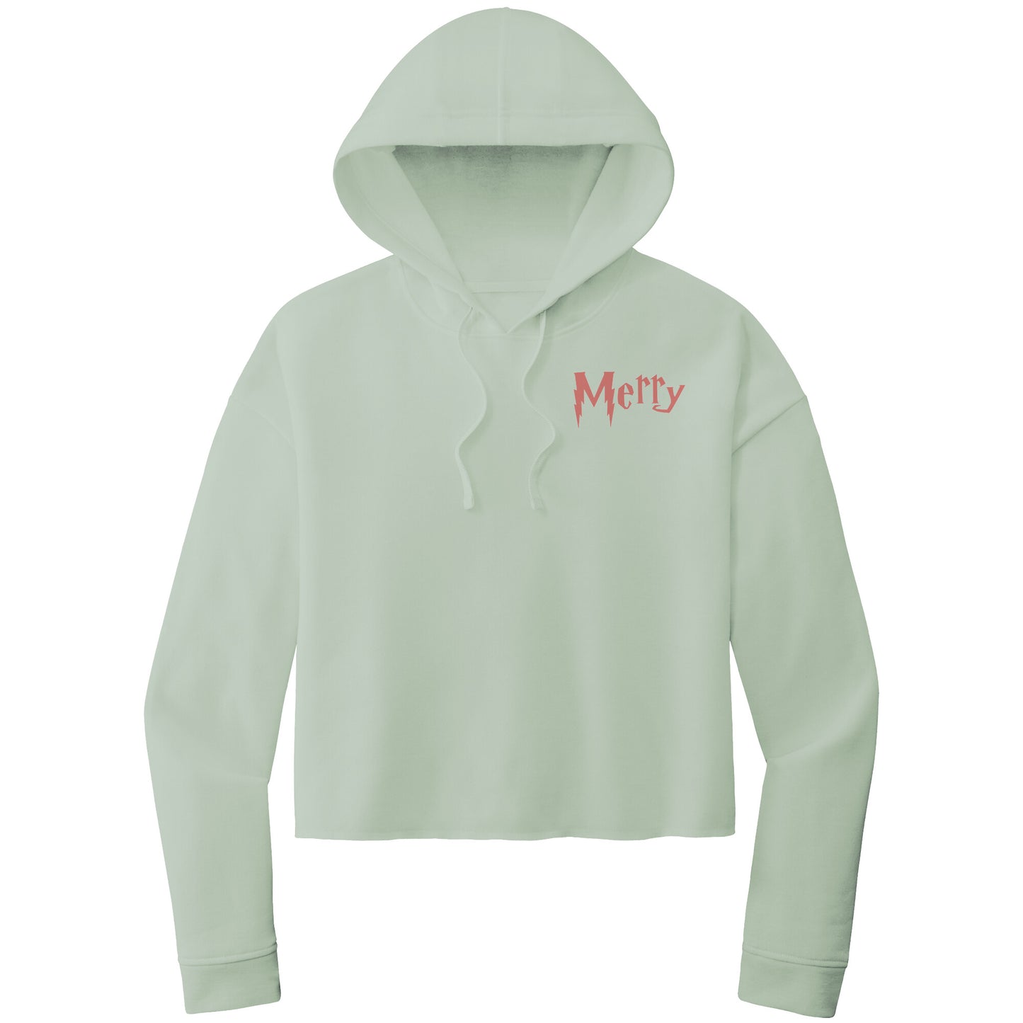 Christmas Crop Hoodie, Wizard Merry Christmas Hoodie, Cropped Wizard Christmas Hoodie