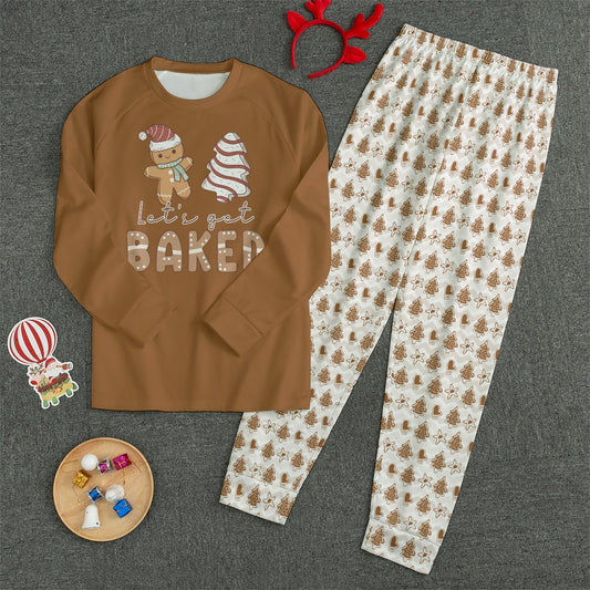 Gingerbread Matching Family Christmas Pajamas, Christmas Tree Cake Pajamas, Family Matching Pajamas, Gingerbread Pajamas