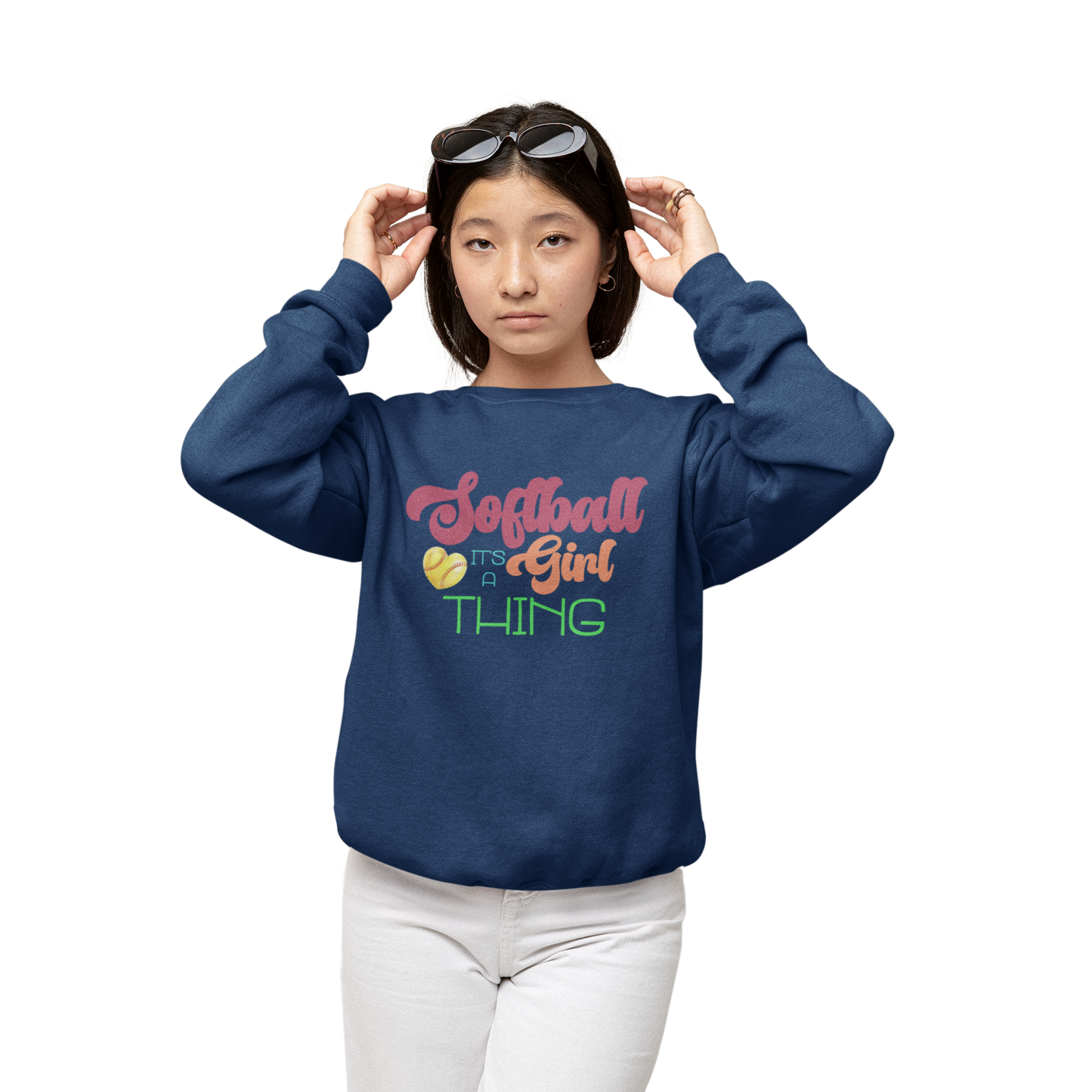 Youth Softball Sweatshirt, It's a Girl Thing Softball Sweatshirt, Girls Softball Shirt, Softball Gifts