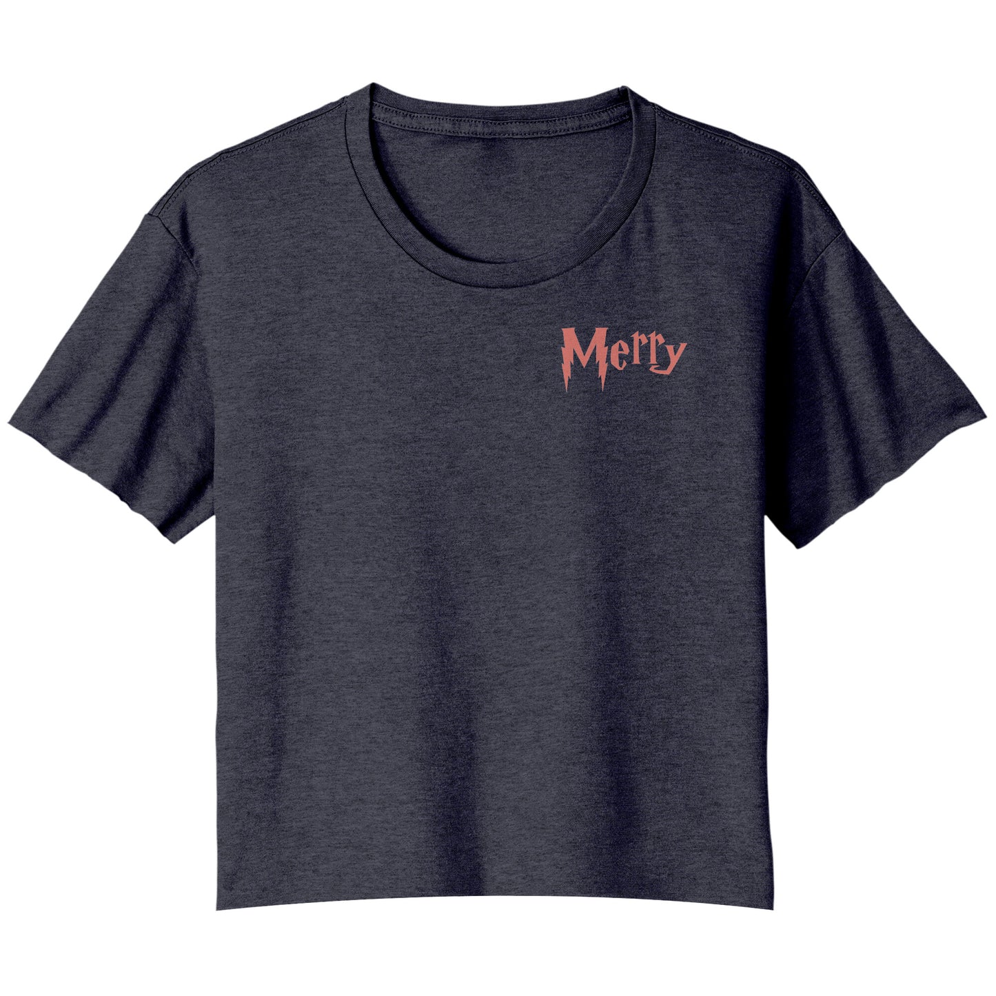 Merry Christmas Cropped Tshirt, Wizard Christmas Cropped Shirt, Wizard School Shirt