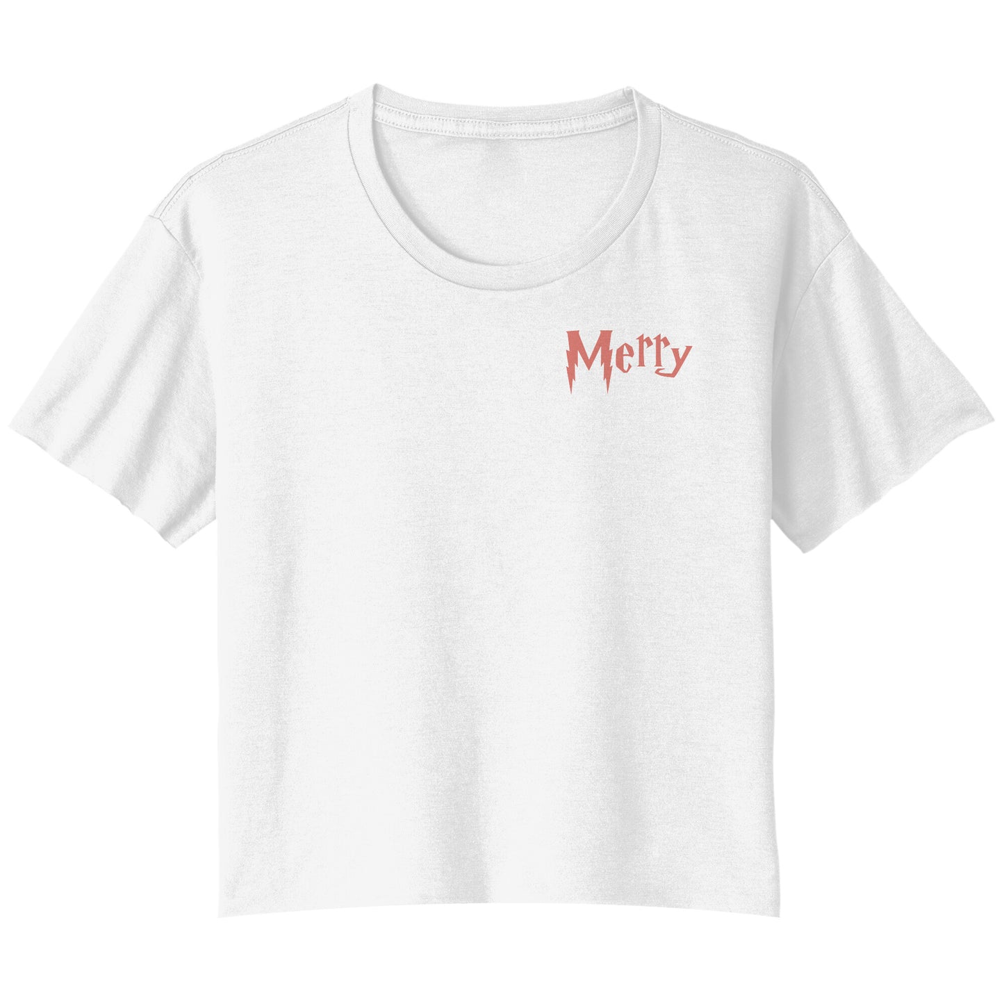 Merry Christmas Cropped Tshirt, Wizard Christmas Cropped Shirt, Wizard School Shirt