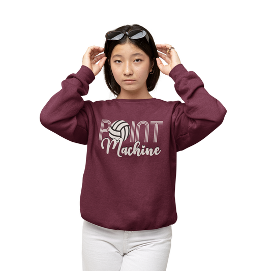 Youth Volleyball Sweatshirt, Girls Volleyball Sweatshirt, Point Machine Volleyball Sweatshirt