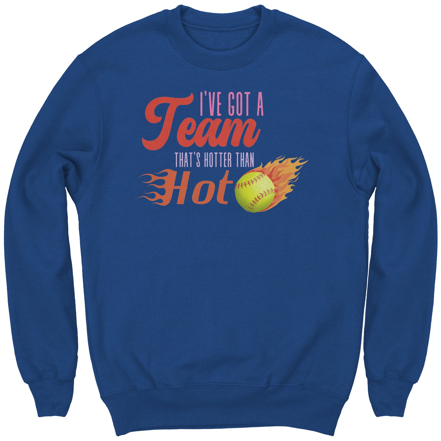 Team That's Hotter Than Hot Kids Softball Sweatshirt | Softball Sweatshirt | Youth Softball Shirt | Cute softball shirts | Youth Softball Sweatshirt