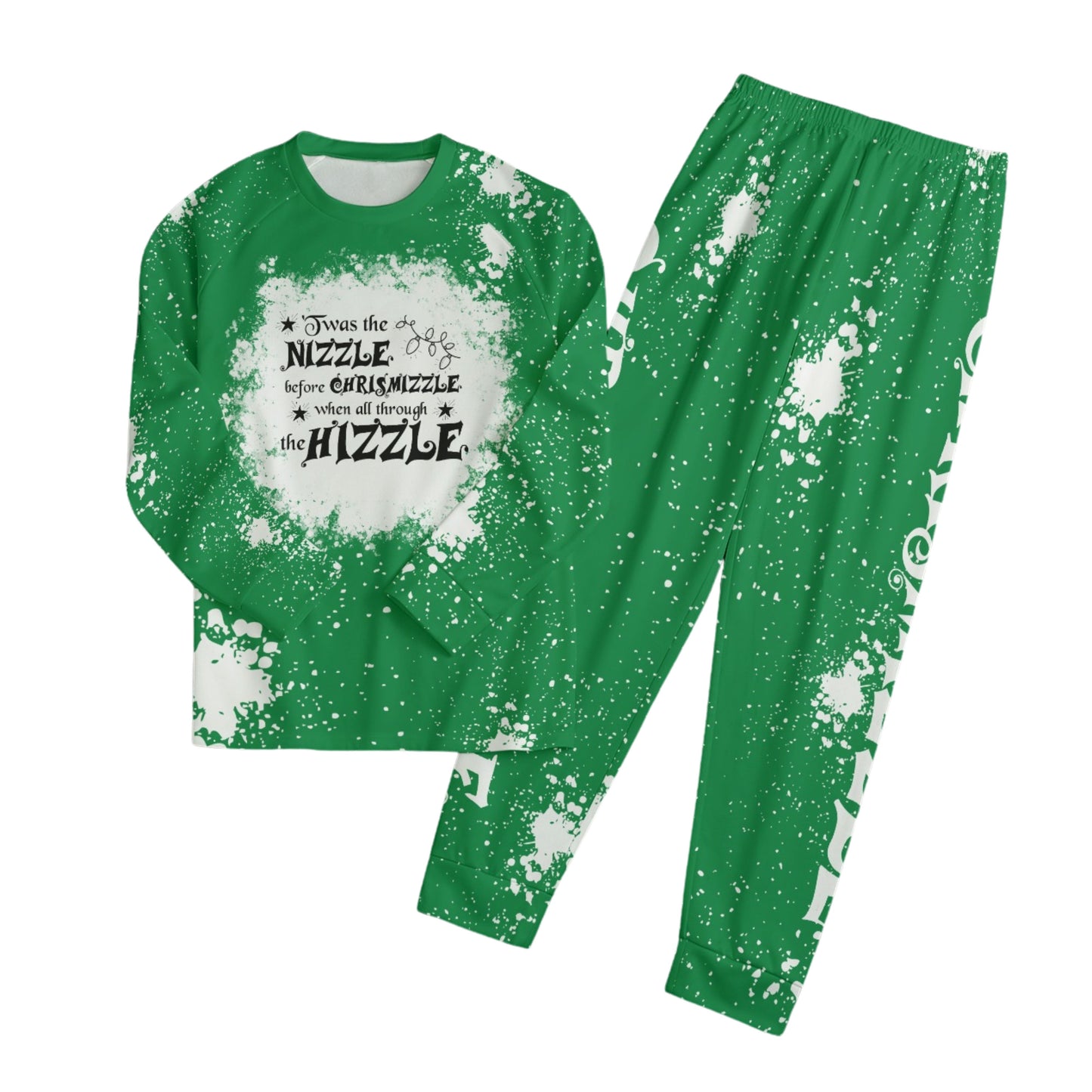 Snoop Dogg Inspired Christmas Pajamas, Twas The Nizzle Before Chrismizzle Pajamas, Family Matching Christmas Pajamas, Funny Christmas