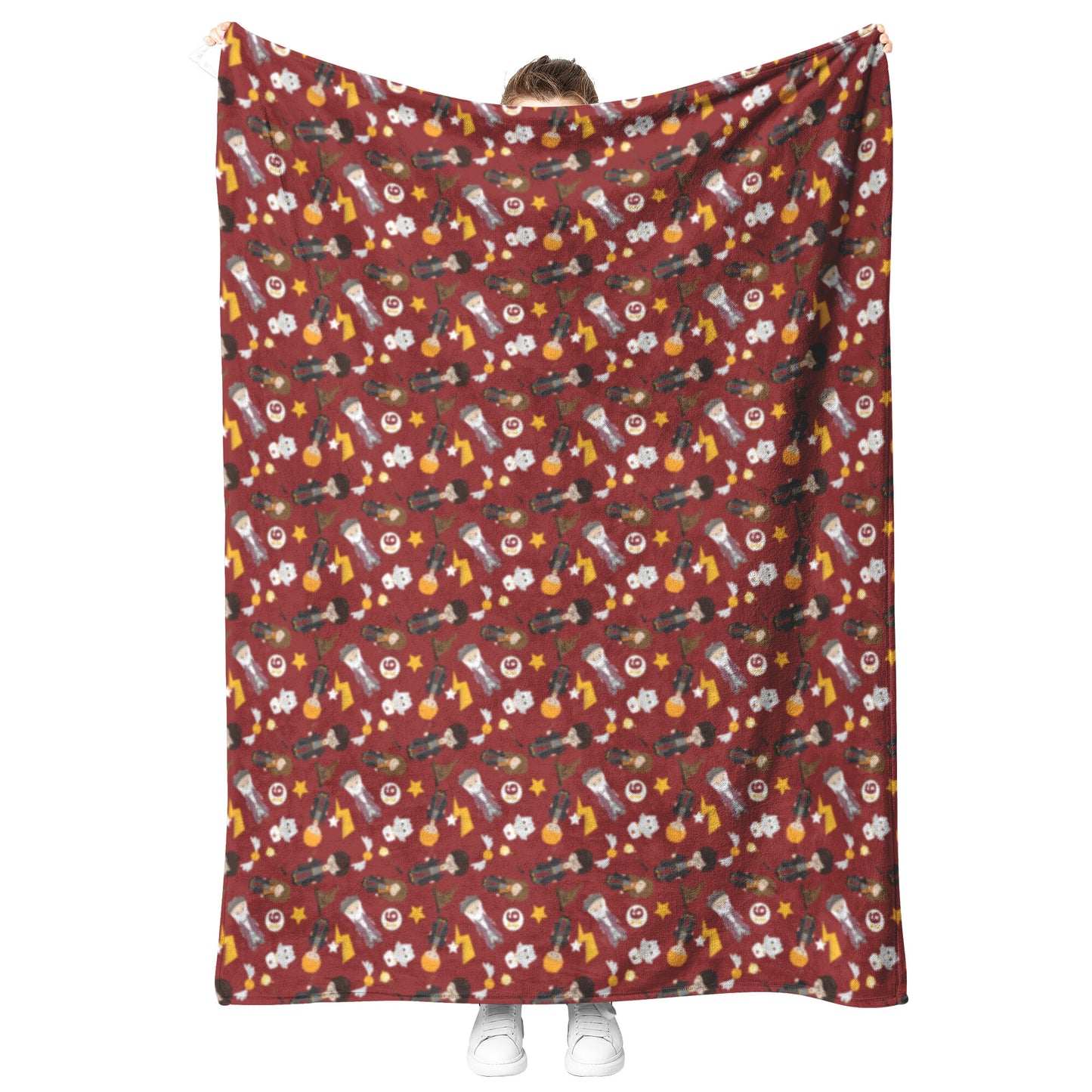 Wizard Throw Blanket, Wizard School Blanket, Wizard Characters Blanket, Fleece and Sherpa Options