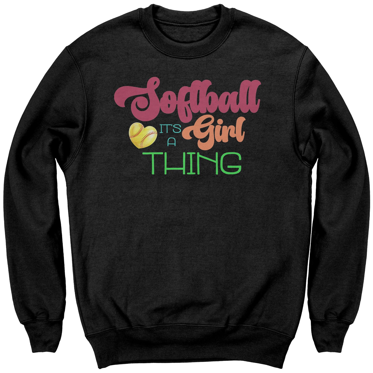 Youth Softball Sweatshirt, It's a Girl Thing Softball Sweatshirt, Girls Softball Shirt, Softball Gifts