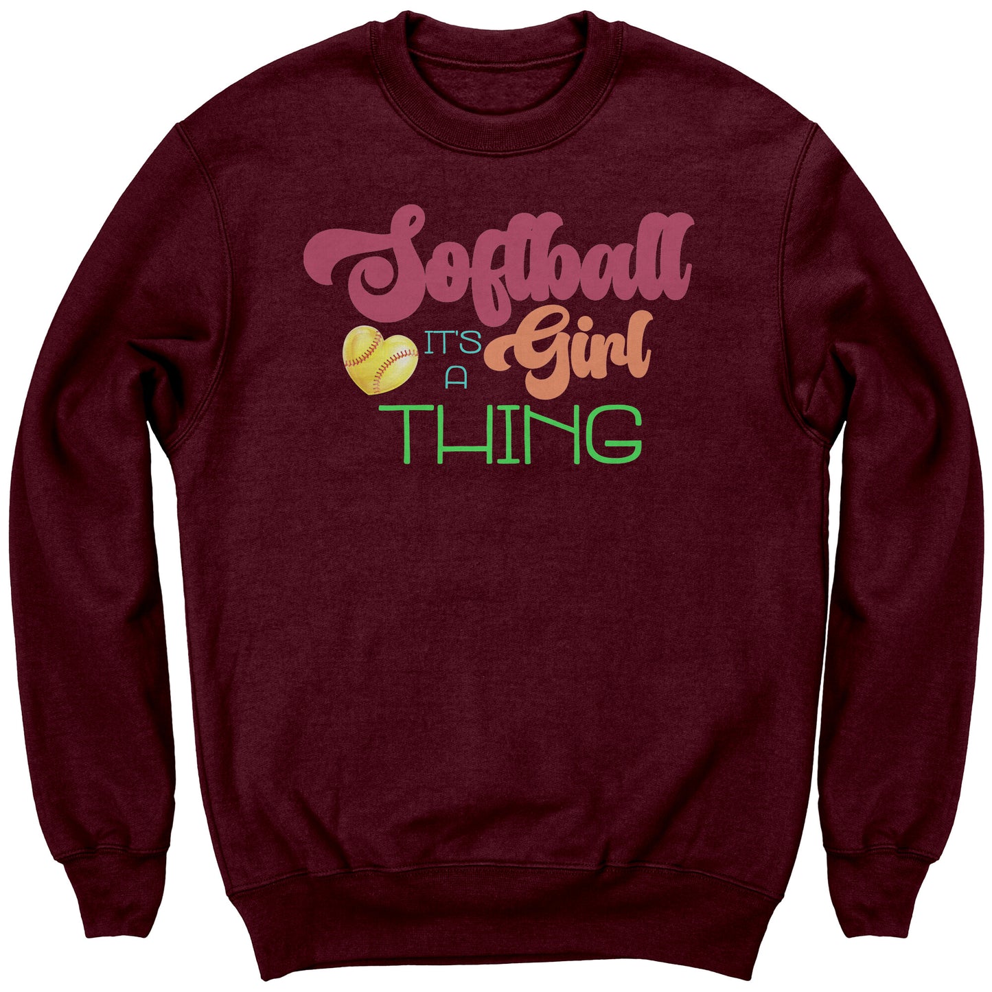 Youth Softball Sweatshirt, It's a Girl Thing Softball Sweatshirt, Girls Softball Shirt, Softball Gifts