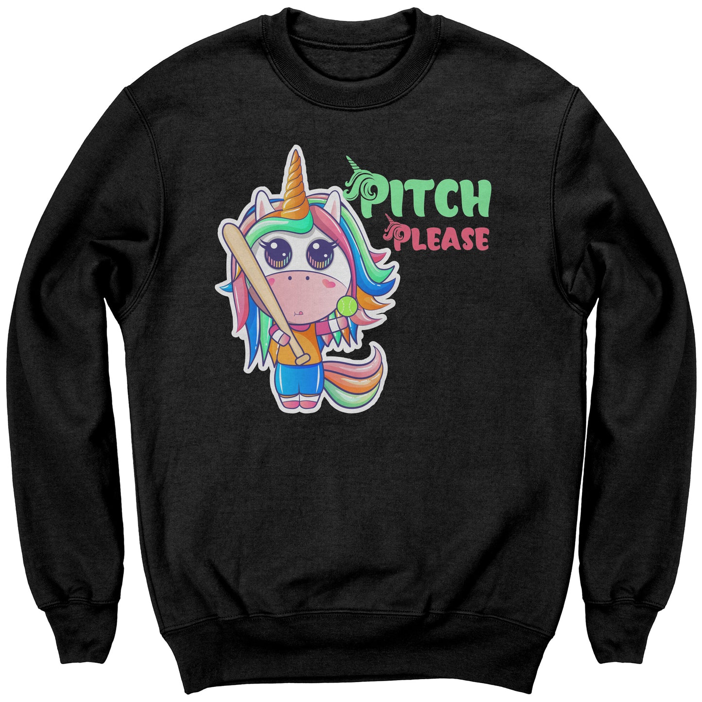 Youth Softball Sweatshirt, Unicorn Softball Sweatshirt, Girls Softball Shirt, Softball Gifts