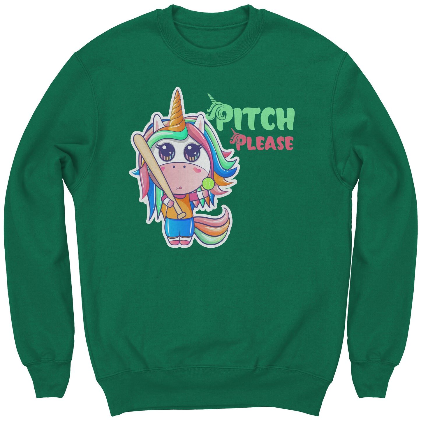 Youth Softball Sweatshirt, Unicorn Softball Sweatshirt, Girls Softball Shirt, Softball Gifts