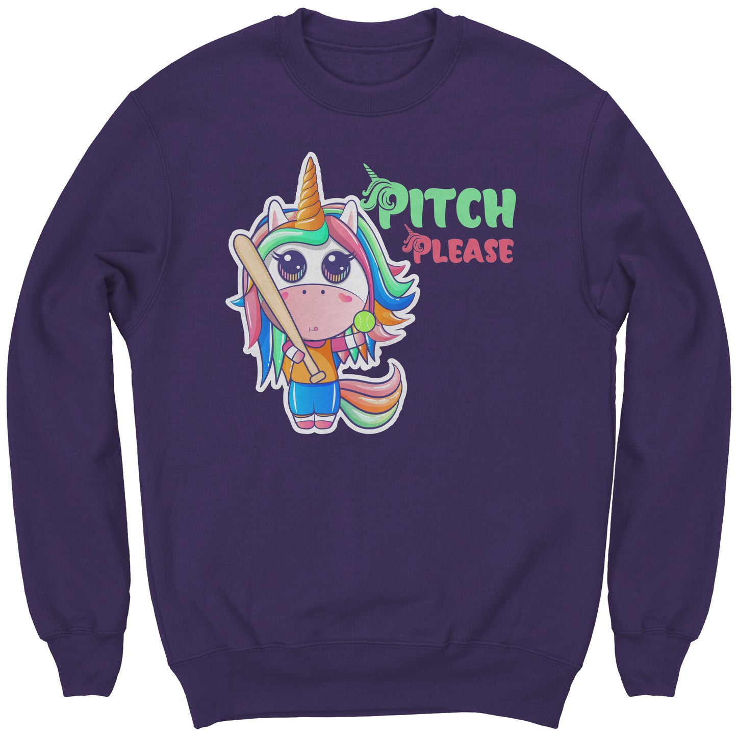 Youth Softball Sweatshirt, Unicorn Softball Sweatshirt, Girls Softball Shirt, Softball Gifts