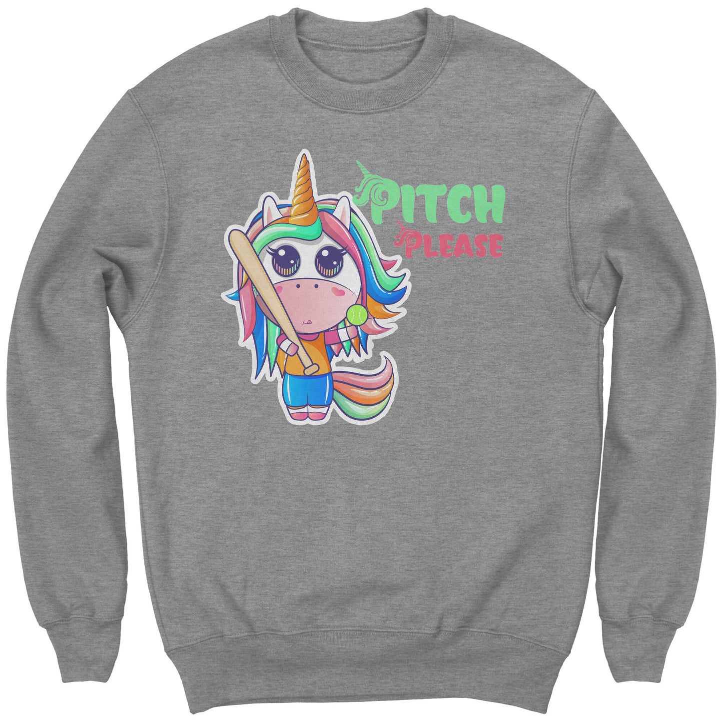 Youth Softball Sweatshirt, Unicorn Softball Sweatshirt, Girls Softball Shirt, Softball Gifts