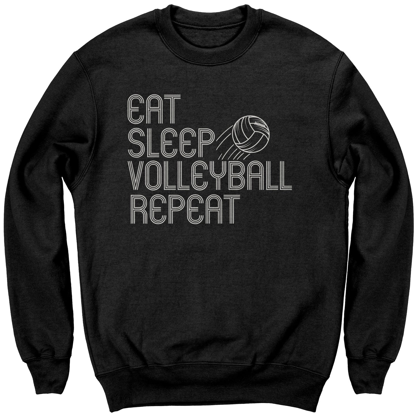 Youth Volleyball Sweatshirt, Girls Volleyball Sweatshirt, Eat Sleep Volleyball Repeat Sweatshirt