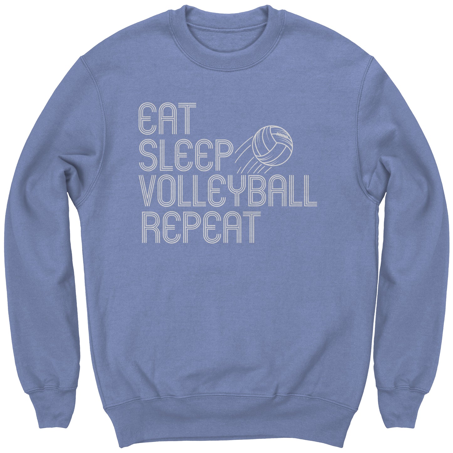 Youth Volleyball Sweatshirt, Girls Volleyball Sweatshirt, Eat Sleep Volleyball Repeat Sweatshirt