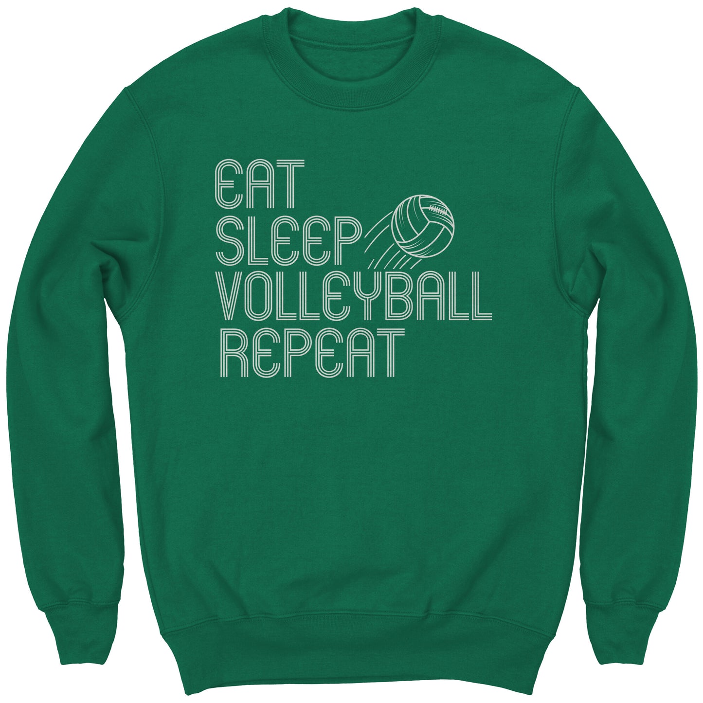 Youth Volleyball Sweatshirt, Girls Volleyball Sweatshirt, Eat Sleep Volleyball Repeat Sweatshirt