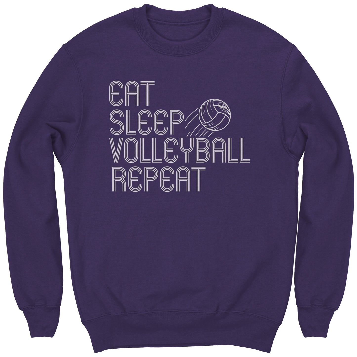 Youth Volleyball Sweatshirt, Girls Volleyball Sweatshirt, Eat Sleep Volleyball Repeat Sweatshirt