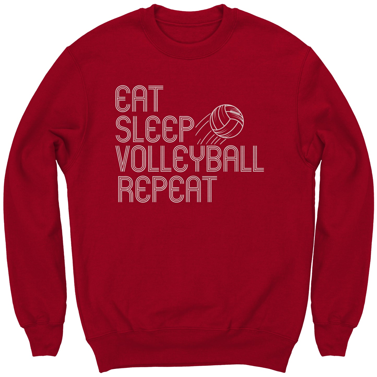 Youth Volleyball Sweatshirt, Girls Volleyball Sweatshirt, Eat Sleep Volleyball Repeat Sweatshirt