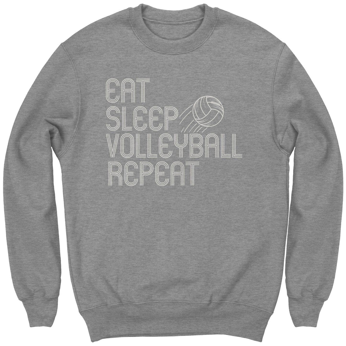 Youth Volleyball Sweatshirt, Girls Volleyball Sweatshirt, Eat Sleep Volleyball Repeat Sweatshirt