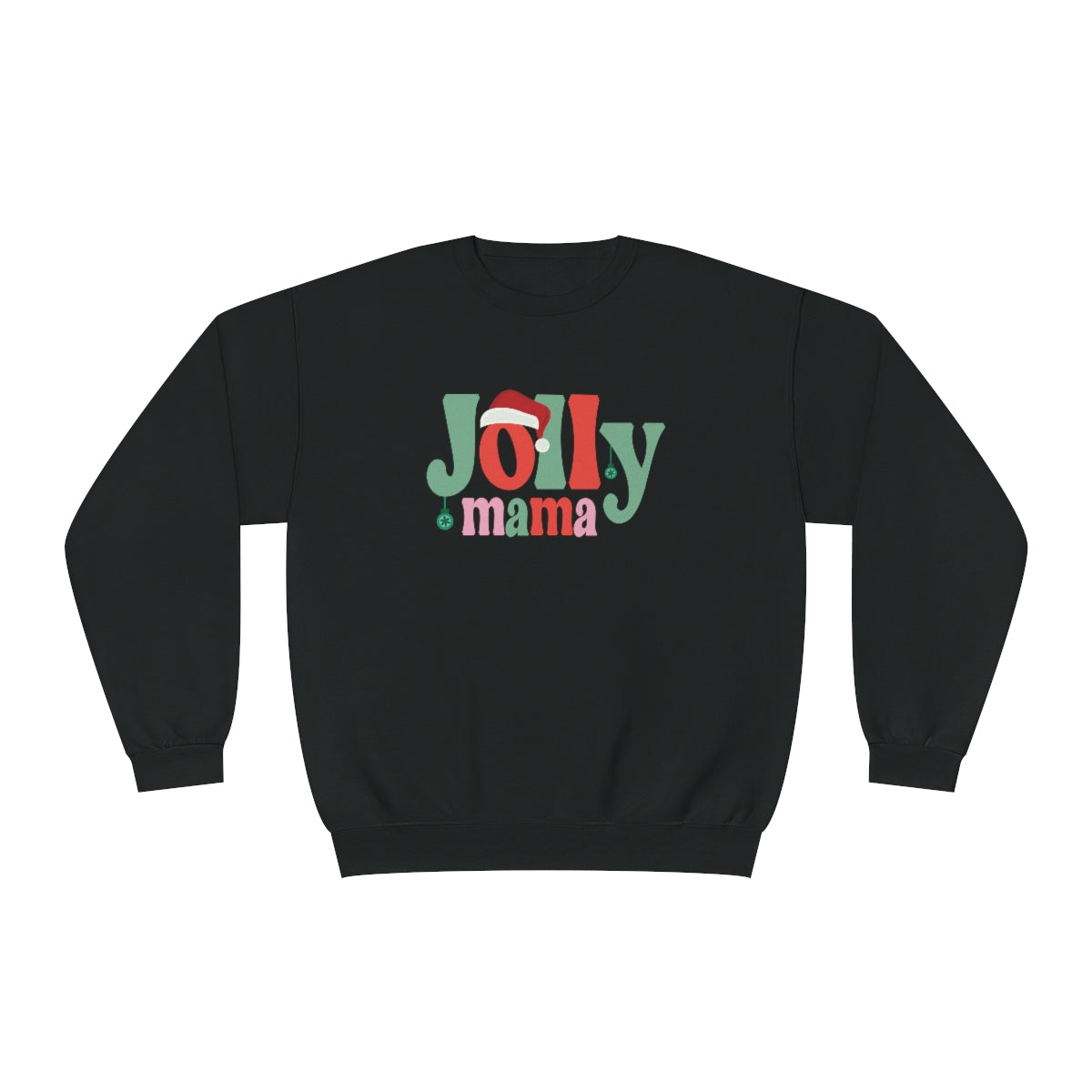 Hippie Jolly Mama Christmas NuBlend Fleece Crewneck Sweatshirt - Sizes S - 3XL