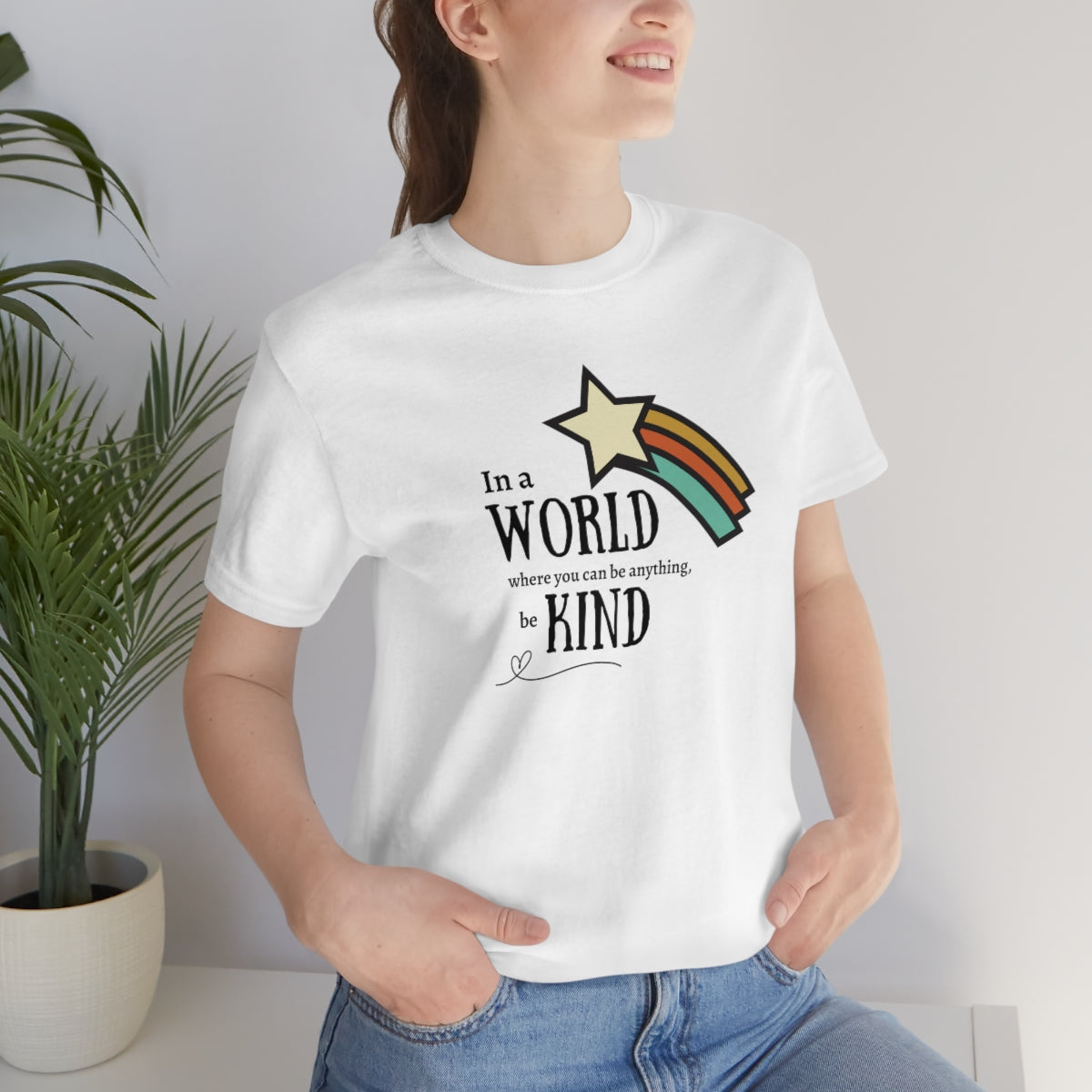 Be kind shirt, In a world where you can be anything be kind shirt, Retro Rainbow shirt, Retro tshirt