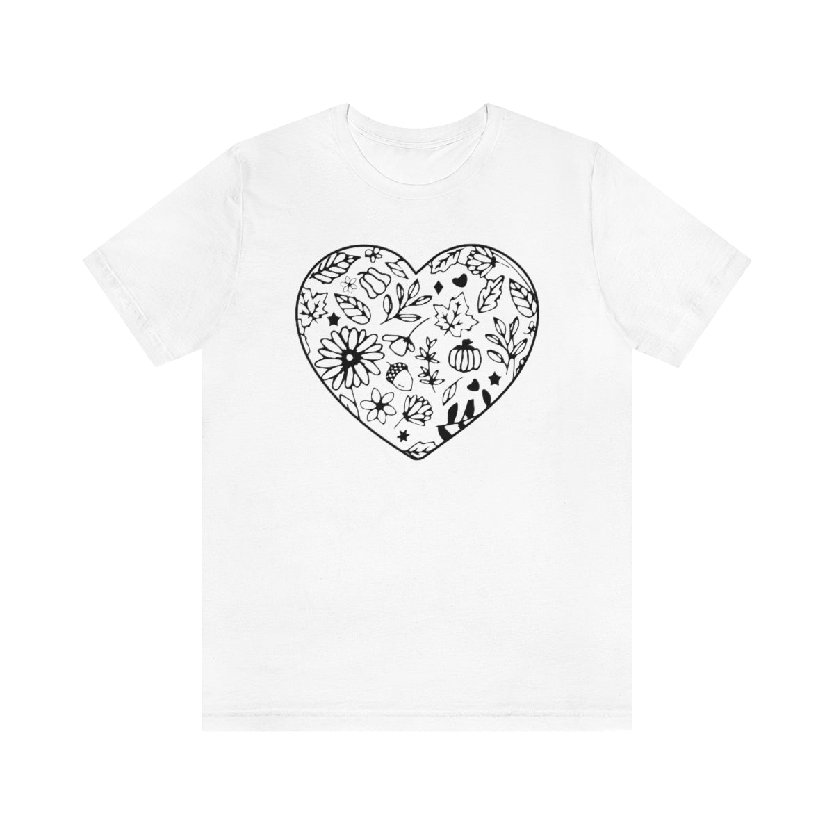 Women's Fall Heart Shirt - Bella + Canvas T Shirt - Sizes S - 3XL