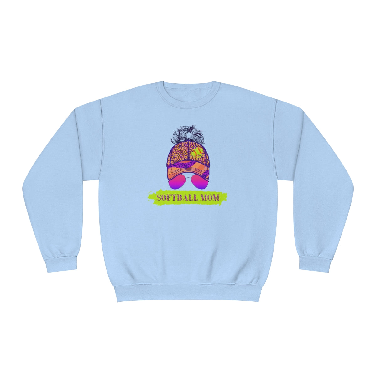 Color Pop Softball Mom Sweatshirt | Softball tees | Women's softball Shirt | Cute softball shirts | Baseball Hat and Sunglasses | Team gifts