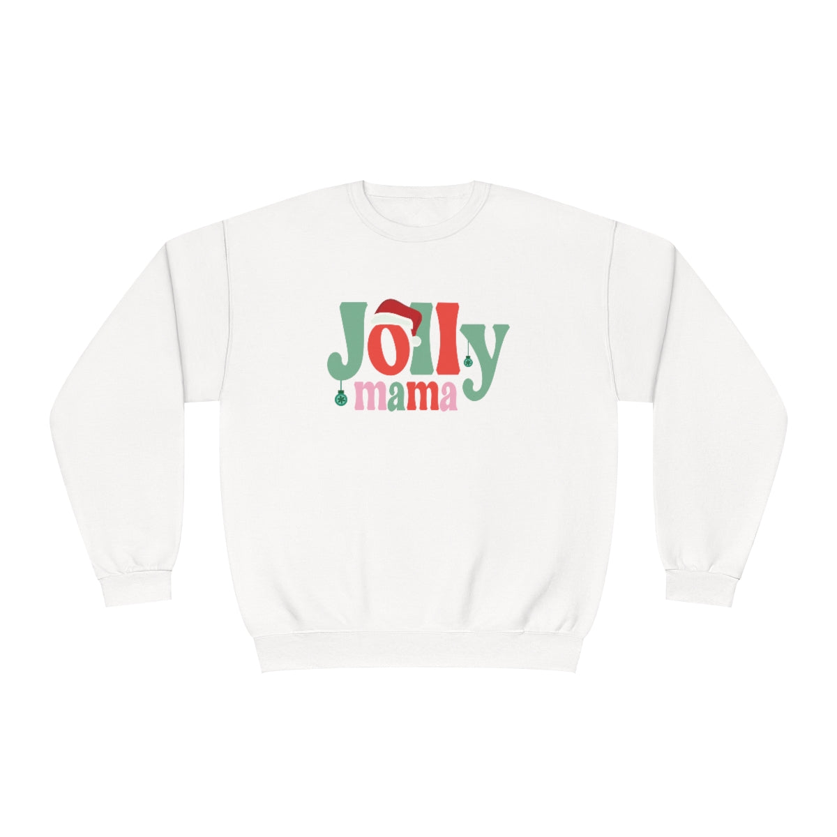 Hippie Jolly Mama Christmas NuBlend Fleece Crewneck Sweatshirt - Sizes S - 3XL