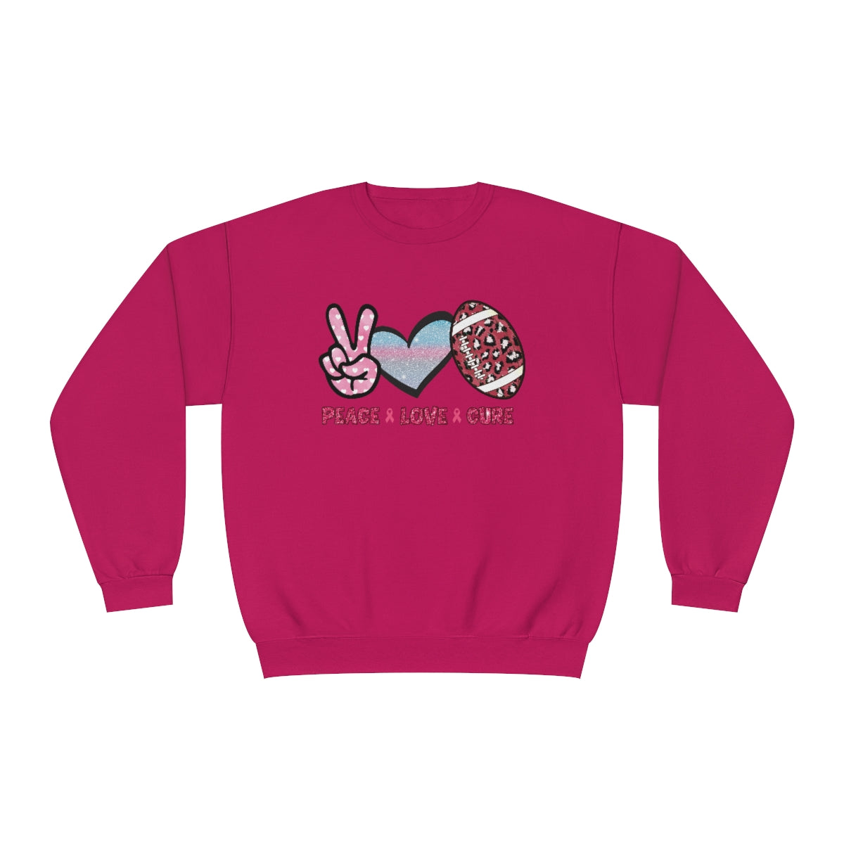 Breast Cancer Sweatshirt | Pink Ribbon Sweatshirt | Breast Cancer Awareness Sweatshirt | Football Sweatshirt | Fundraiser Crewneck