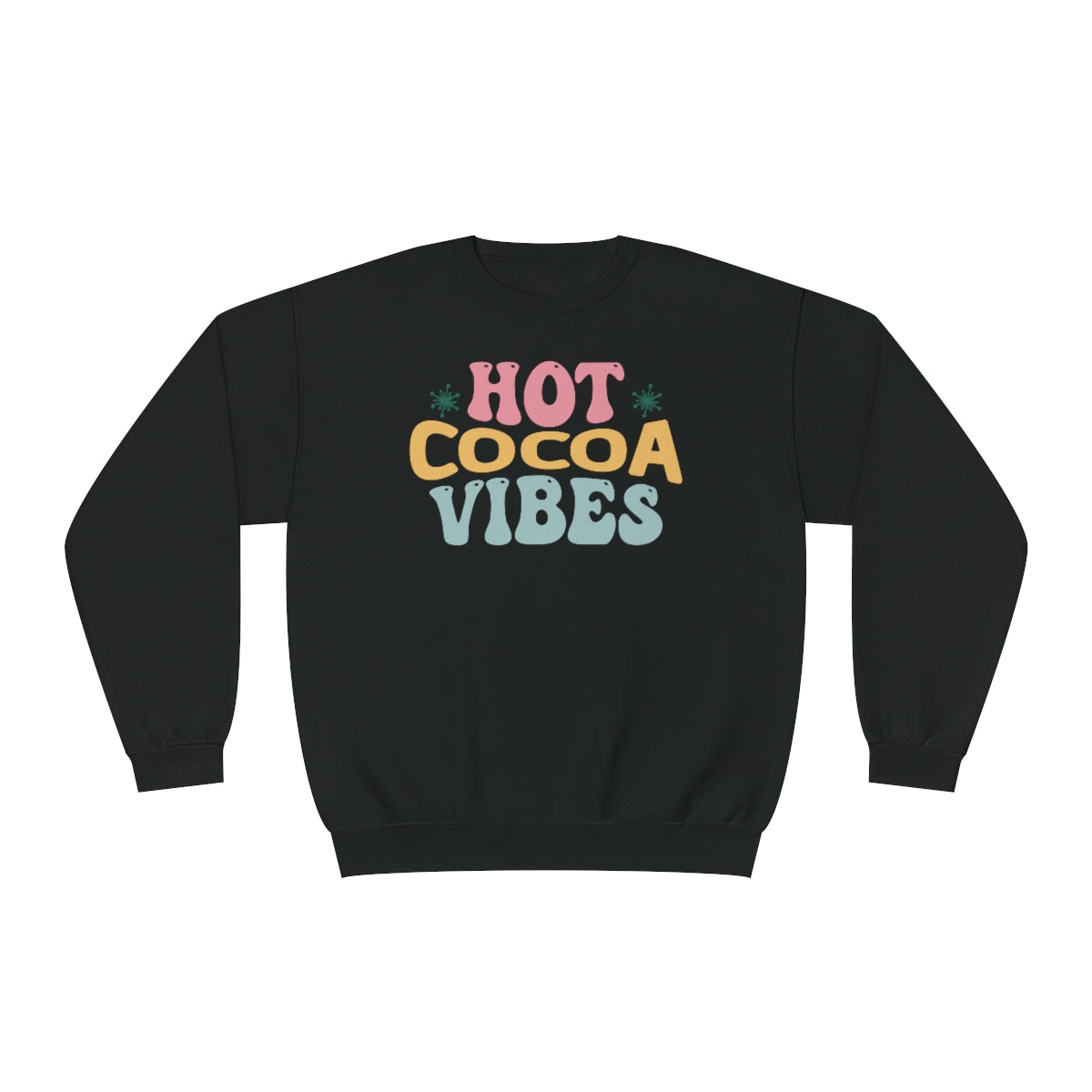 Hot Cocoa Vibes Hippie Christmas Sweatshirt, Christmas Shirts for Women, Shirts for Christmas