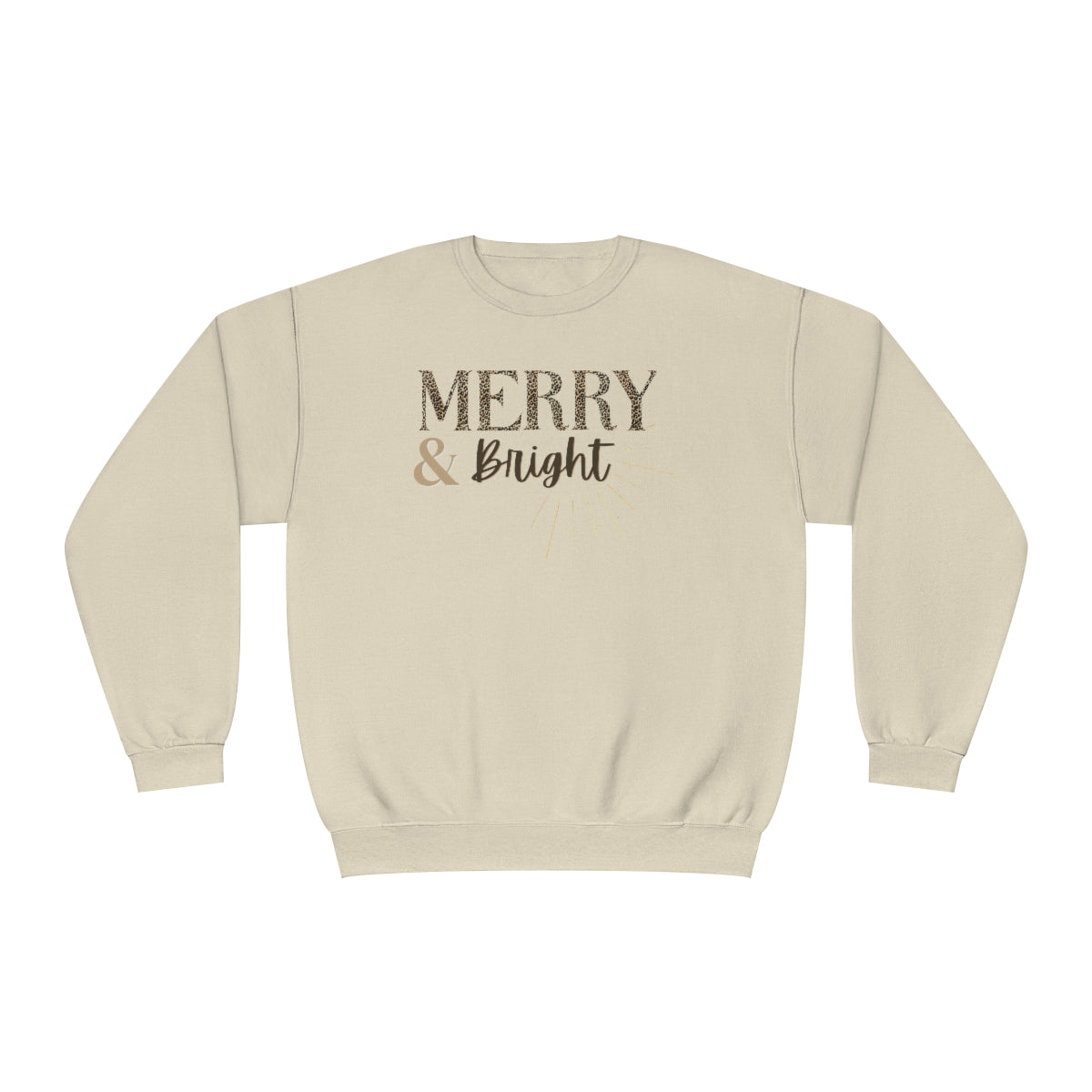 Merry and Bright Christmas Sweatshirt, Leopard Christmas Shirt, Holiday Sweatshirt, Merry Christmas Sweatshirt, Christmas Family Sweatshirt