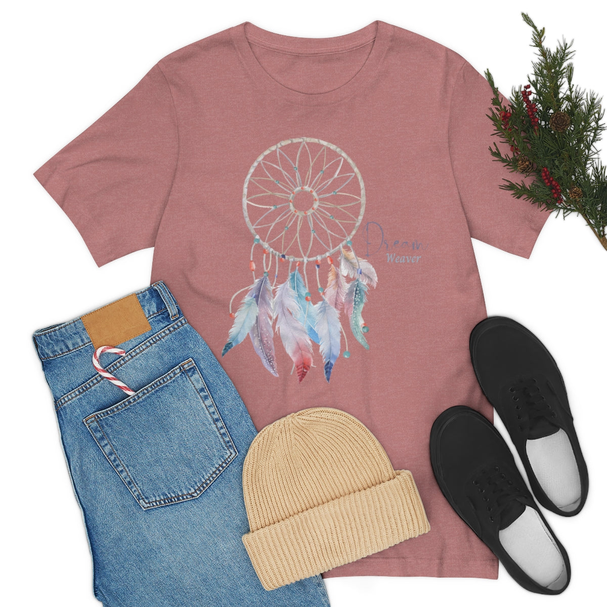 Dream Weaver Boho Shirt, Dream Catcher Shirt, Boho Feathers, Boho Dream Catcher