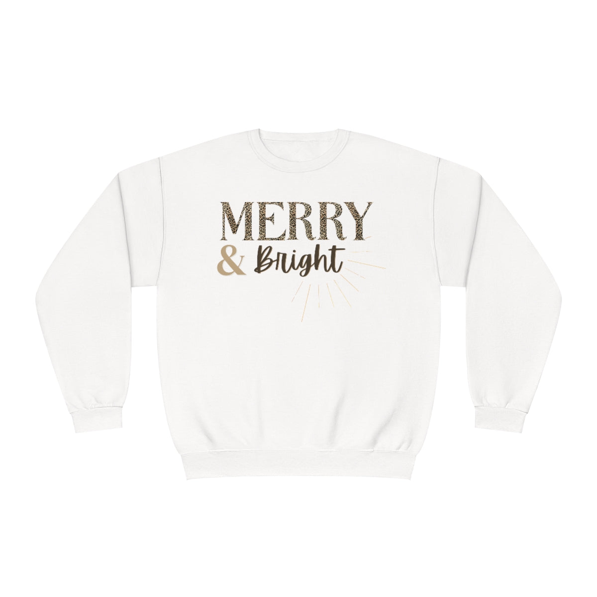 Merry and Bright Christmas Sweatshirt, Leopard Christmas Shirt, Holiday Sweatshirt, Merry Christmas Sweatshirt, Christmas Family Sweatshirt