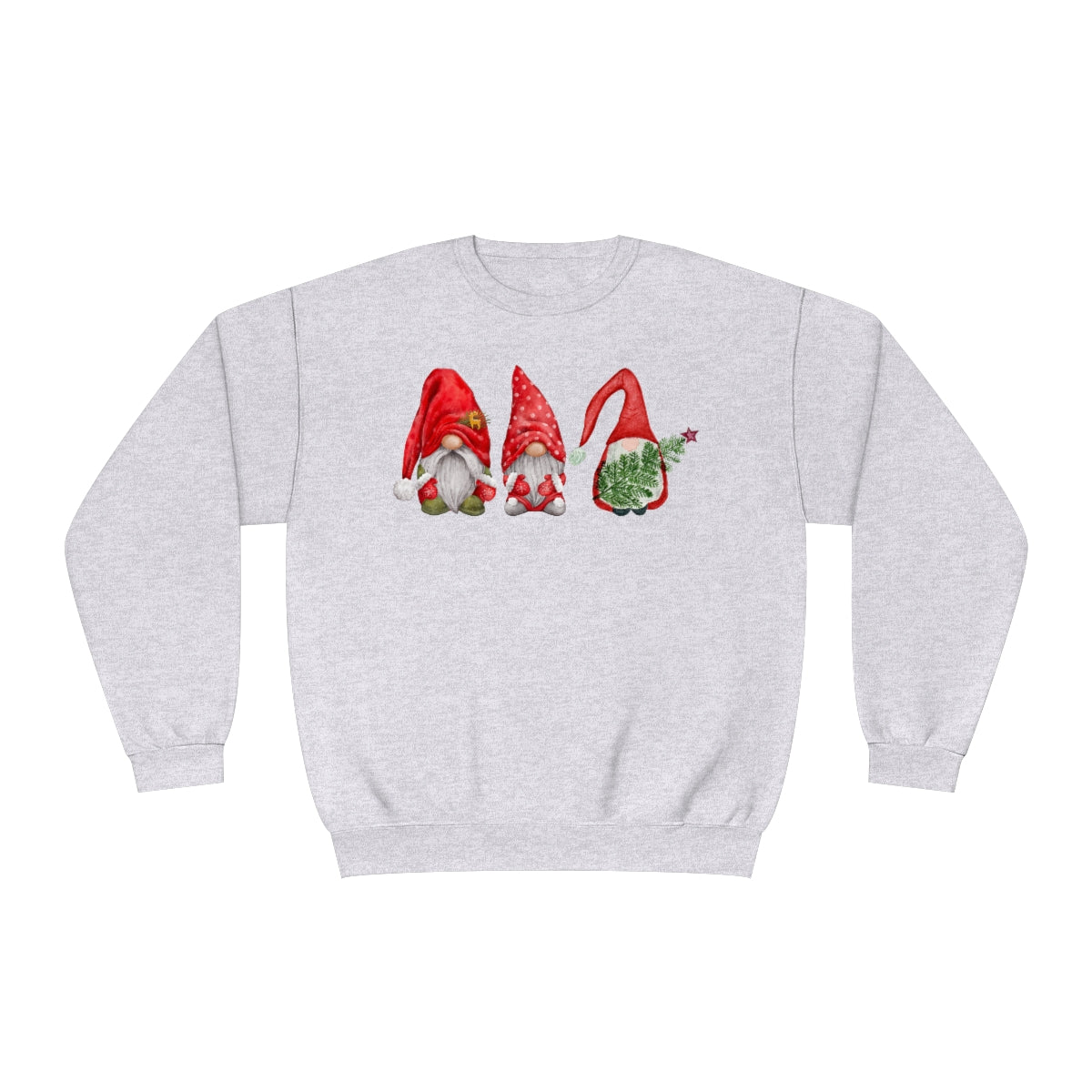 Santa Watercolor Gnomes Christmas Sweatshirt, Christmas Sweatshirt, Christmas Gnomes Shirt, Holiday Shirt